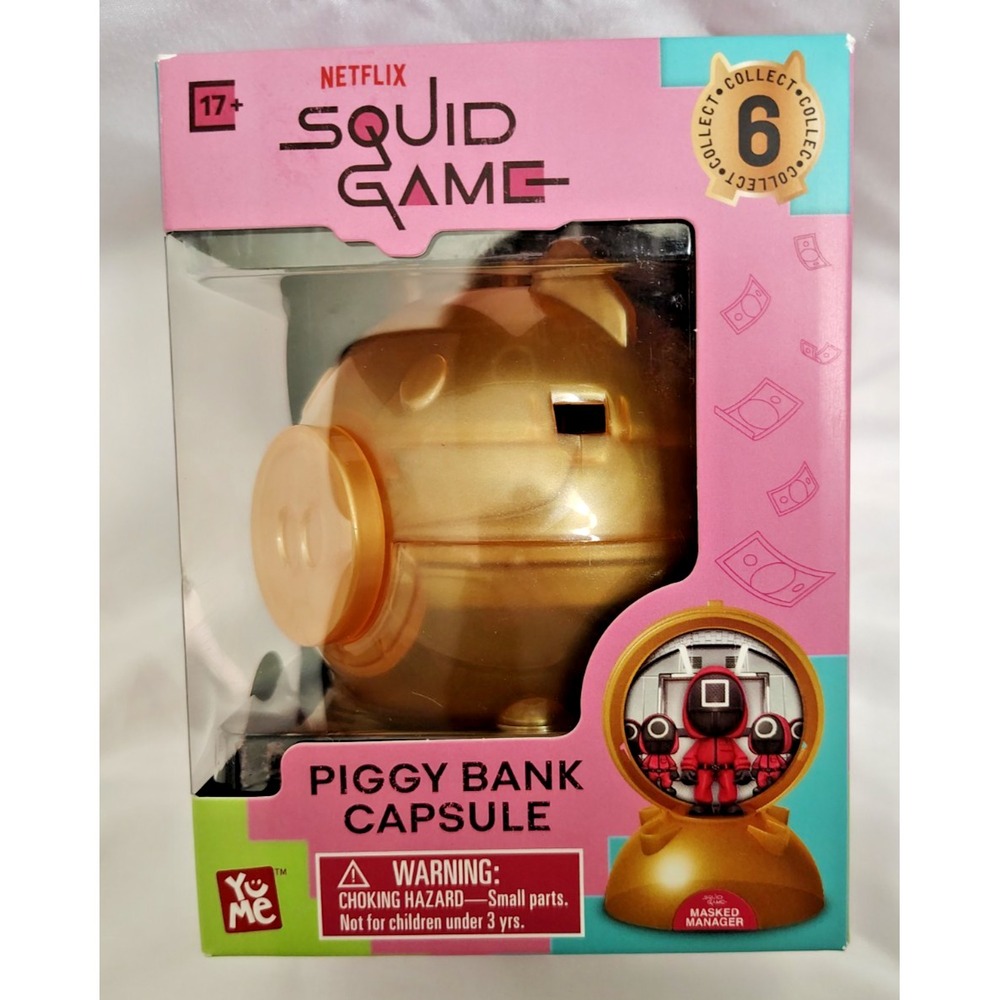 YuMe Netflix Squid Game Piggy Bank Mystery Capsule Blind Box Figure NEW NIB